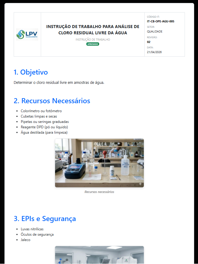 Instrução de Trabalho